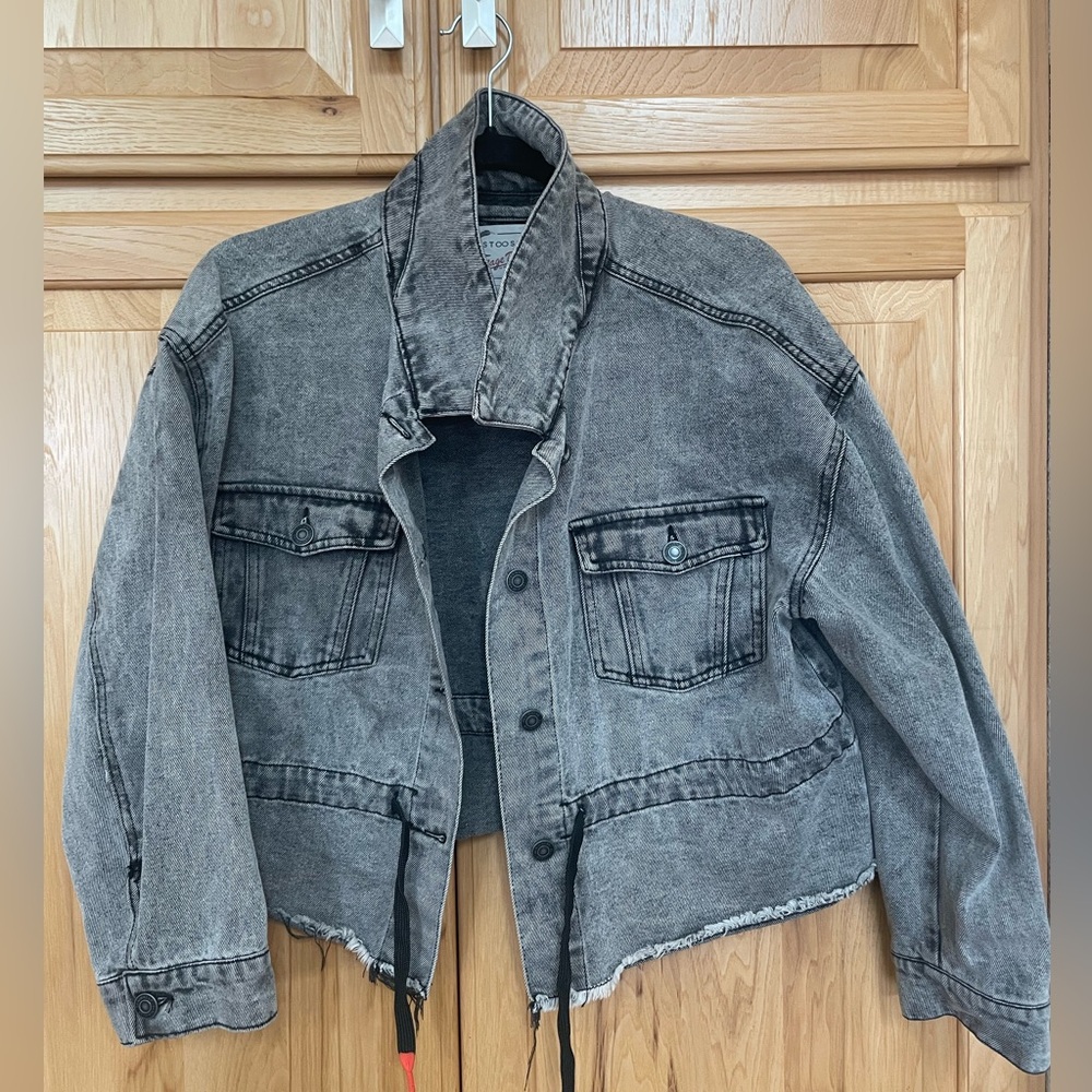 Stoosh Charcoal Gray Denim Jacket